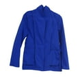thumbnail image 6 of Gyexs Womens Blazers Work Casual Dress Jackets Long Sleeve Light Weight Trench Coat Loose Fit Outerwear with Belts, Blue, Size XL, 6 of 6
