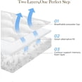 thumbnail image 2 of 3 Inch Memory Foam Mattress Topper Queen for Back Pain Relief, Filled with Breathable Memory Foam Pillow Topper Soft Fluffy Supportive Bed Mattress Pad, 80x60x3 in, 2 of 7