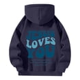 thumbnail image 4 of Women's Hoodies Quarter Zip Up Crewneck Loose Fit Jesus Love You Print Tops Long Sleeve Fall Y2K Sweatshirts, 4 of 4