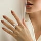 thumbnail image 2 of Anillo hueco de estilo para las mujeres joyas brillantes Trendy anillo de promesa de moda anillo abierto, 2 of 5