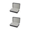 thumbnail image 4 of Guardurnaity Caja organizada del tenedor del anillo de los anillos negros con la caja del reloj del tenedor del pendiente de los cojines removibles Type1 NO1, 4 of 6