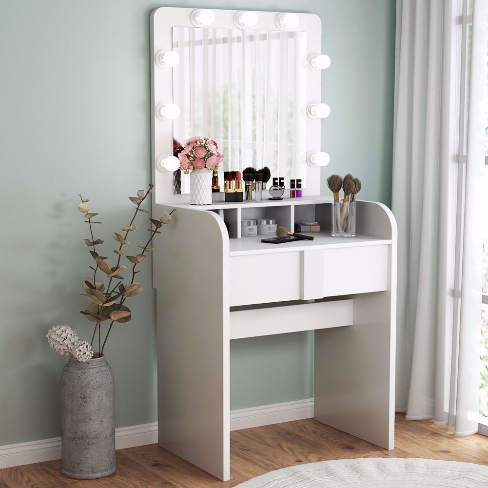 Modern Vanity Set With Lighted Mirror - bmp-lard