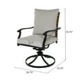 thumbnail image 3 of Grand Patio Outdoor Dining Chair Set of 2, 360-degree Rotation, Gray, 3 of 9