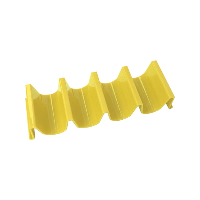 Cateissary Soporte de exhibición para Pizza, estante para Taco, soporte para Taco, bolsos ondulados duraderos, estante para comida mexicana, Cocina y Comedor Amarillo