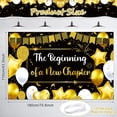 thumbnail image 2 of Retirement Farewell Party Decorations Beginning of a New Chapter Decor Retirement Banner for Party Sign Extra Large Black Gold Backdrop for Miss You Going Away, 71 x 43 Inch, 2 of 7