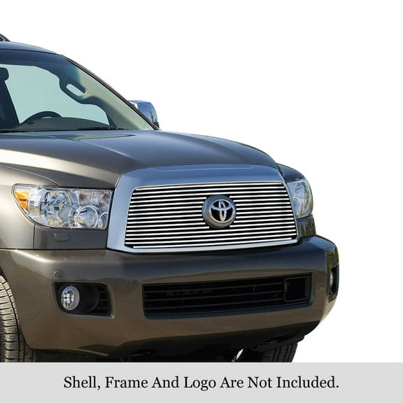 2008-2017 Toyota Sequoia 304 Stainless Steel Polished Finish 8X6 Horizontal Billet Stainless Steel Billet Grille