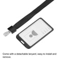 thumbnail image 4 of Uxcell 9.5x5.8cm Vertical Aluminum Badge Holder with Metal Hook Lanyard Black, 4 of 7