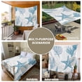 thumbnail image 6 of Coastal Starfish Large Tapestry for Bedroom Wall Hanging Tapestry,0cean Nautical Coral Seagrass Nature Ceiling Backdrop Tapestries Poster Blanket Wall Decor for Teens Room Living Room Dorm 100" x 59", 6 of 8