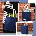 thumbnail image 4 of Bolsas de arpillera Saintrygo, 10 unidades, azul marino, 28 x 24 x 10 cm, 4 of 6
