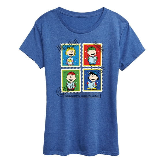 Peanuts - Christmas - Season's Greetings - Women's Short Sleeve Graphic T-Shirt