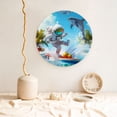 thumbnail image 5 of Gaeub Astronaut Tropical Dolphin Print Ceramic Plate,Dinner Plates,Bone China Decorative Plates with Display Stand,Art Ceramic Ornaments for Wall Hanging Decoration-8in, 5 of 6
