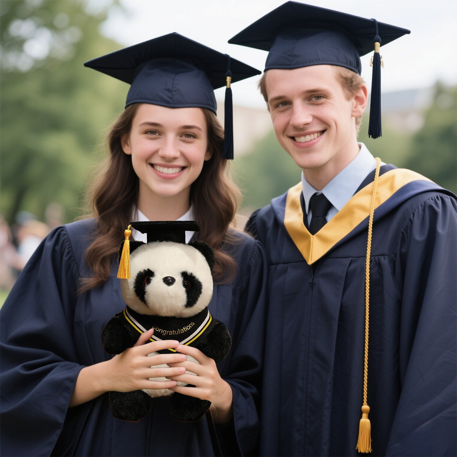 JilgTeok 2 Packs Graduation Panda Doll with Hat Doll 2025 Graduation Plush Keepsake Gift Adorable Celebration Souvenir Home Decoration 4.7inch