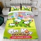 thumbnail image 4 of Om Nom Conjunto de sábanas temático, trío de piezas, cómodo y amigable con la piel, diseño único, regalo de decoración para el hogar para familiares, amigos y fans,140cm *210cm, 4 of 6