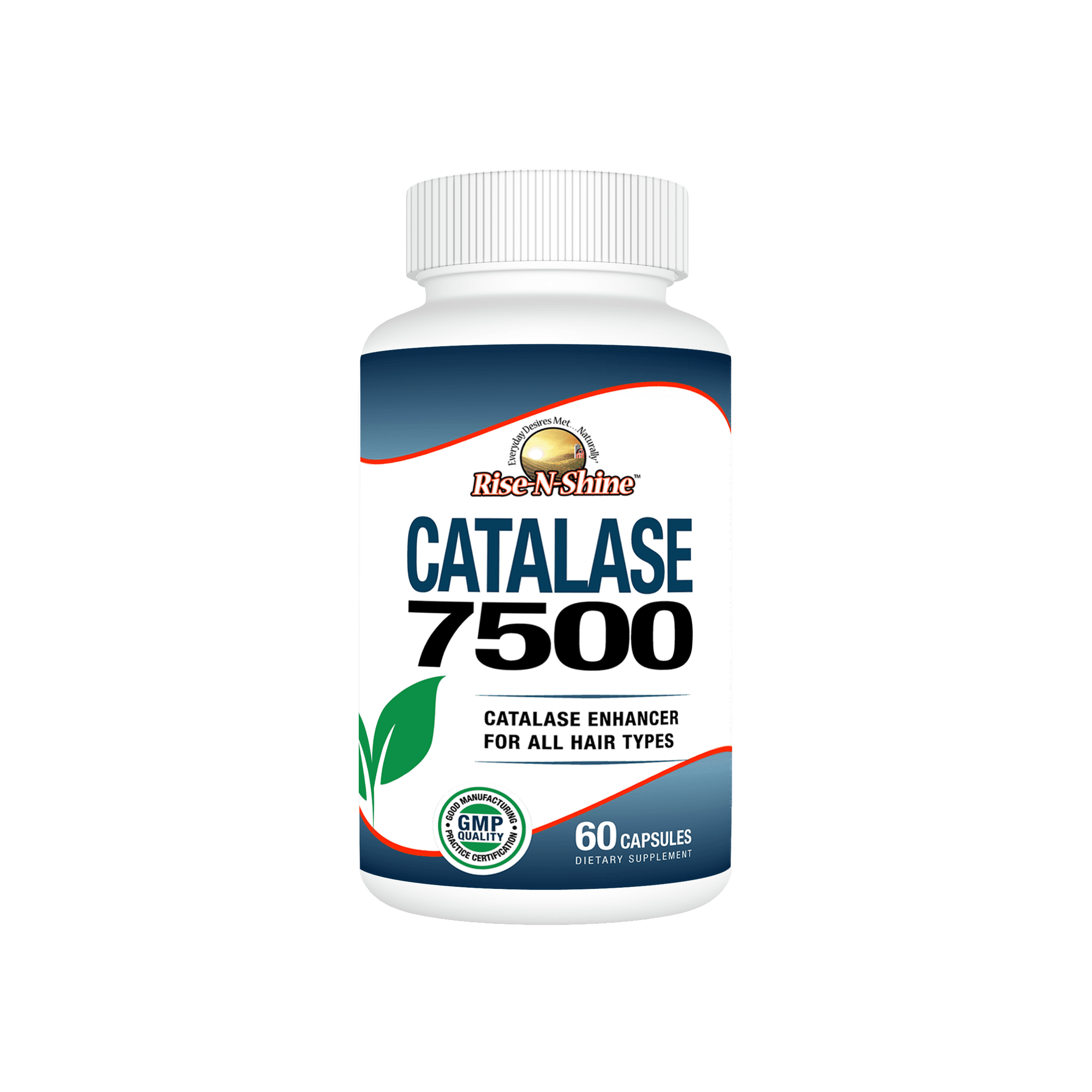 Rise-N-Shine, Catalase 7500 with Antioxidant Enzyme, Chlorophyll and Calcium Hair Support, 60 Count