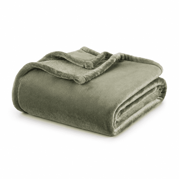 Dark Sage Throw/Throw XL 50x60 Inch Lightweight Cozy Flannel Plush Blanket for Bed and Couch