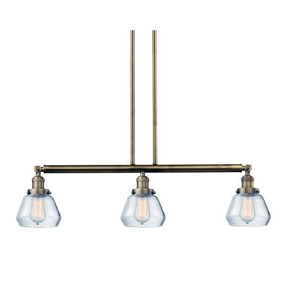 Innovations Lighting 213-S Fulton Fulton 3 Light 39" Wide Linear Chandelier - Brass