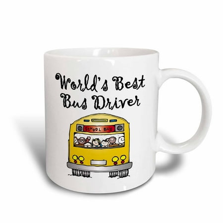 3dRose Worlds Best Bus Driver., Ceramic Mug,