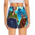 thumbnail image 2 of Lsque Scooby-Doo Printed Women's Running Shorts with Liner Pockets,Elastic Quick Dry Workout Athletic Gym Yoga Shorts,Womens High Waist Shorts-X-Large, 2 of 9