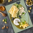 thumbnail image 5 of Earth Cutting Board, Vivid Style Earth in Yellow Color World Sphere Global International Theme, Decorative Tempered Glass Cutting and Serving Board, Large Size, Yellow Beige, by Ambesonne, 5 of 5