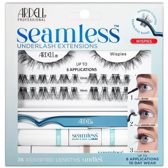 Ardell False Eyelashes Seamless Extensions, Wispies, Black