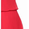 thumbnail image 3 of Pleated One Shoulder Ruffle Women's Maxi Dress 4, 3 of 4