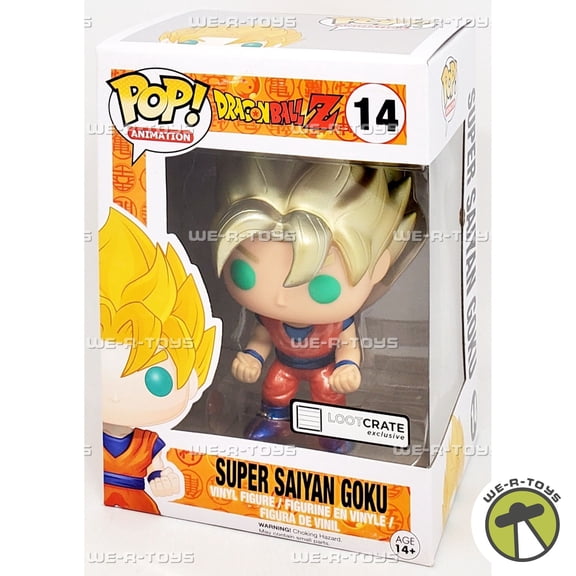 Funko POP Animation Dragon Ball Z Super Saiyan Goku Metallic 14 Vinyl Figured