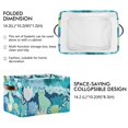thumbnail image 2 of Yayeee Canvas Storage Basket with Handles for Shelves Fabric Bins Closet Organizer, Vibrant Cat Pattern, 2 of 8