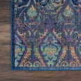thumbnail image 4 of Nourison Global Vintage Moroccan Navy/Multicolor 2' x 6' Area Rug, (2x6), 4 of 7