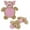 Pink, variant on Pet Life ® 2-piece Dual Squeaker and Plush Animal Dog Toy Set