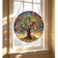 thumbnail image 4 of Acrylic Jigsaw Puzzle Suncatcher-Galactic Colorful Birds, Stained Glass Window Hanging, Home Decor Creative Mom Gifts, Birthday Gifts for Women,Wife, Sisters, Aunt, Besties 7.4in, 4 of 7
