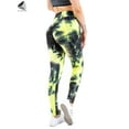 thumbnail image 6 of PULLIMORE Womens High Waisted Leggings Tie Dye Push up Textured Yoga Capri Pants (XL, Yellow), 6 of 7