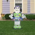thumbnail image 2 of Gemmy Airblown Inflatable Birthday Party Buzz Lightyear, 3.5 ft Tall, White, 2 of 5