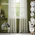 thumbnail image 3 of Deco Window Sheer Curtains 60 Inch Long for Home Decoration (Champagne, 52"W x 60"H, 2 Panels), 3 of 5