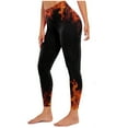 thumbnail image 2 of Spring Saving Clearance AXXD Womens Leggings Summer Flame Printed Leggings Fitness Running Tight Yoga Pants, 2 of 6