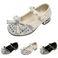 thumbnail image 5 of SXcggal Women Shoes Flat Diamond Sandals Fashionable Sparkling Pearl Butterfly Princess Shoes Lightweight Leisure Comfortable Kid Sandal, 5 of 7