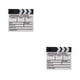 thumbnail image 4 of Methold 1pc Director de Escena de la película Clapperboard TV Video Clapper Board Film Photographic Prop Decoraciones colgantes Suministros blanco 2piezas, 4 of 5