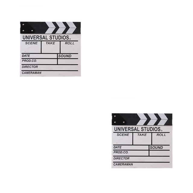 Sidaley 20x20 Director Video escena Clapperboard TV Movie Clapper Board película profesional pizarra corte Prop decoración del hogar suministro blanco 2piezas