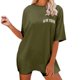 thumbnail image 4 of Fiudx Liquidación de Ofertas Flash Moda Mujer Casual Cuello Redondo Impresión Blusa Manga Corta Camiseta Verano Tops, 4 of 6