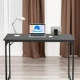 thumbnail image 2 of BestOffice 39'' Computer Desk, Modern Home Office, Simple Study Table, Sturdy Metal Frame, Black PC Workstation, 2 of 7