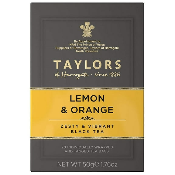 Taylors of Harrogate Lemon & Orange Black Tea - 20 Teabags (Pack of 6)