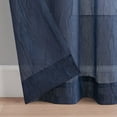 thumbnail image 5 of Eclipse Emina Crushed Sheer Voile Rod Pocket, Single Curtain Panel, 52"x 84", Navy, 5 of 8
