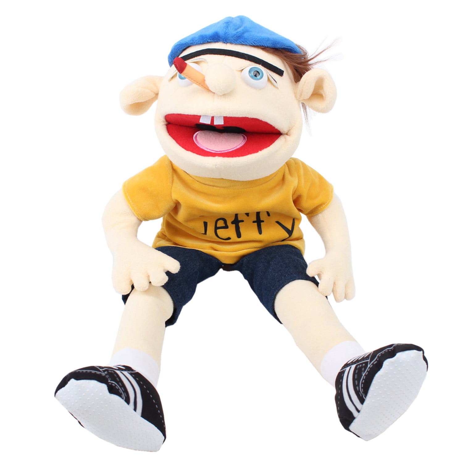 Nouveau Jeffy Hat Hand Puppet Jeffy Plush Cosplay Jouet Jeu Poupée en  peluche Enfants Cadeaux 60cm