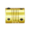 thumbnail image 4 of 5 Pcs 8mm to 8mm Aluminum Alloy Shaft Coupling Flexible Coupler L25xD20,Golden Tone, 4 of 4