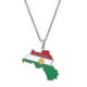 thumbnail image 1 of Collar con Colgante de mapa de la bandera del Kurdistán Yashi Acero inoxidable Plata, 1 of 4