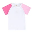 thumbnail image 3 of Scyoekwg Baby Boy Clothes Clearance Infant Toddler Baby Girl Clothes Casual Round Neck Short Sleeve Tshirt Color Block Patchwork Shorts Outfits Set (Pink,3-4 Years), 3 of 6