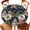 Blue, variant on Round Fitted Tablecloths with Elastic Edge Retro Ginger-cake People on Wood Waterproof Table Cover for Kitchen Dining Party Decor,55" - 60"