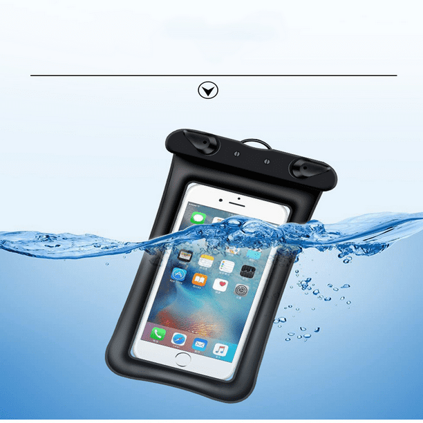 Pochette de téléphone étanche, étui - sac sous-marin avec cordon pour  plongée en apnée pour iPhone 13 12 11 XS XR Samsung S21 S10 - Bleu marine