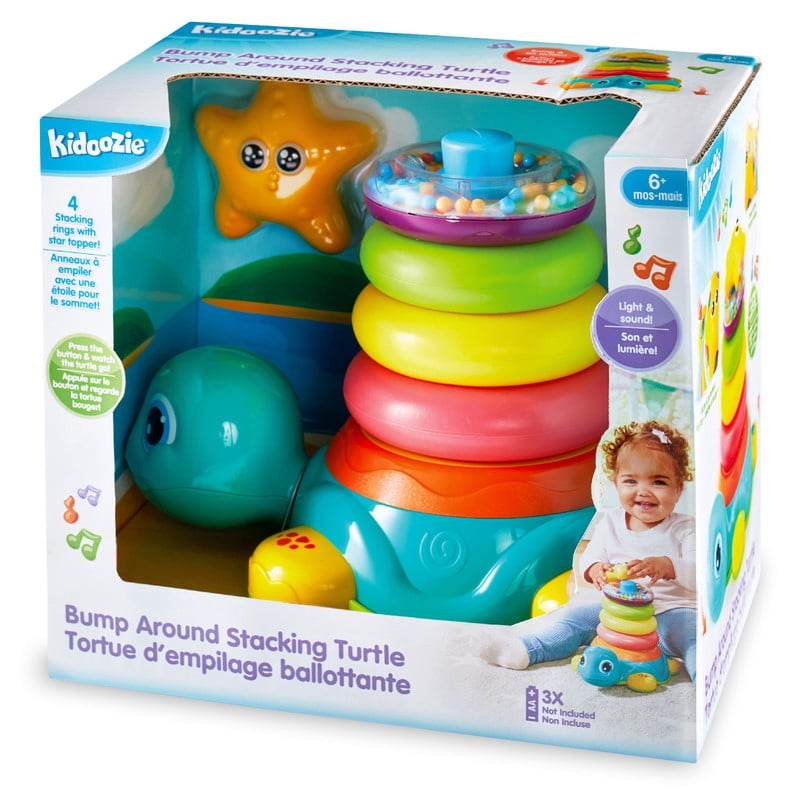 Kidoozie Bump Around Stacking Turtle Ages 6 months+ Infant Toddler Learning Developmental Musical Toy