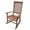 Natural, variant on Northbeam Solid Acacia Hardwood Outdoor Patio Slatted Back Rocking Chair, White