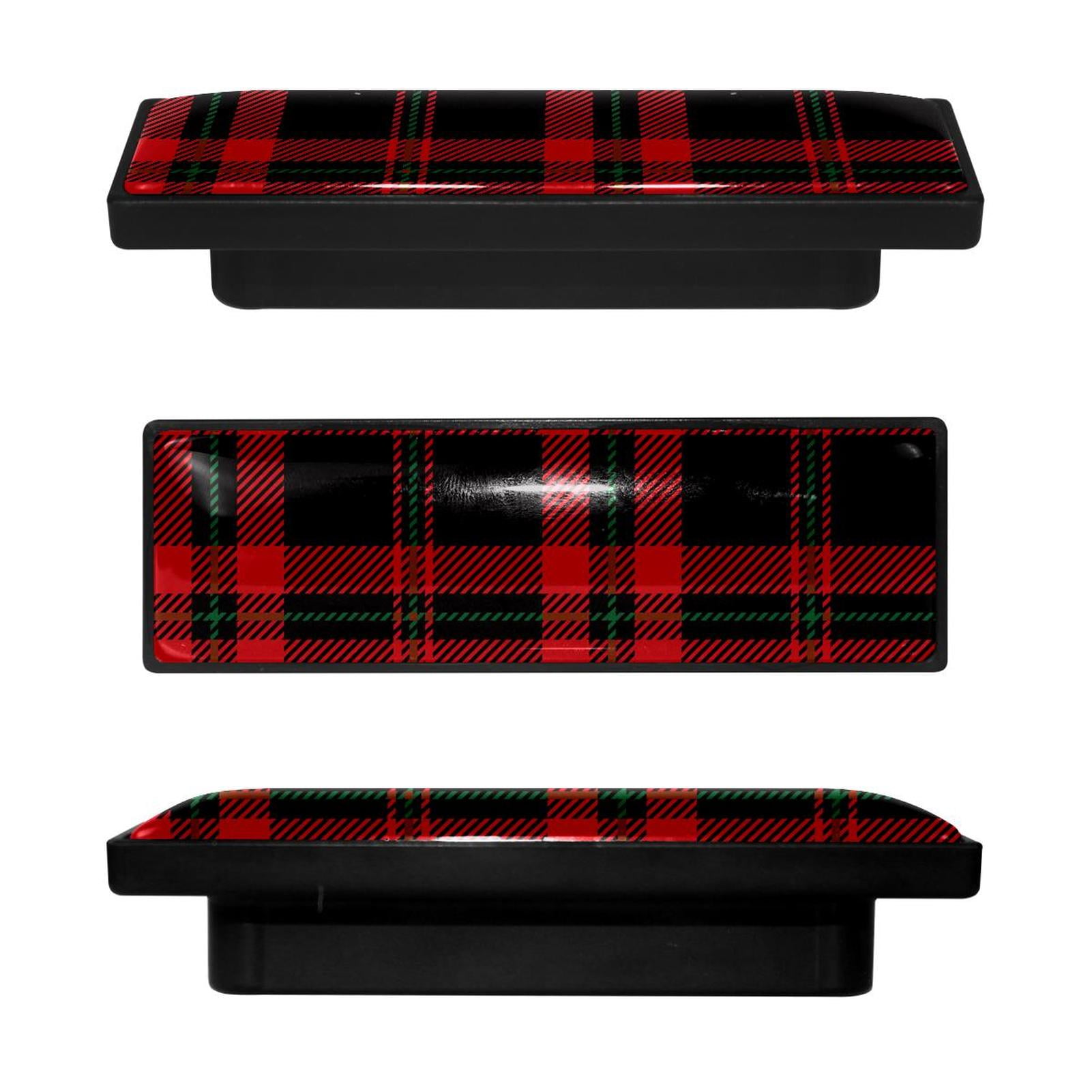 4 Pcs Rectangle Handle Cupboard Knob Drawer Pulls Handle Tartan
